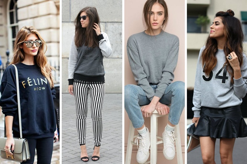 Fashionable sweatshirts of the season winter 2018-2019