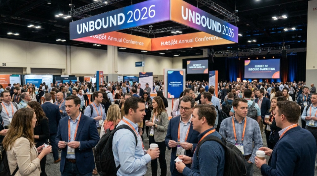 Attendees networking at UNBOUND 2026 HubSpot annual conference