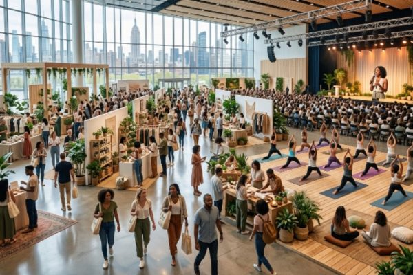 NEWLIFE Expo NYC 2026 wellness event with speakers and attendees