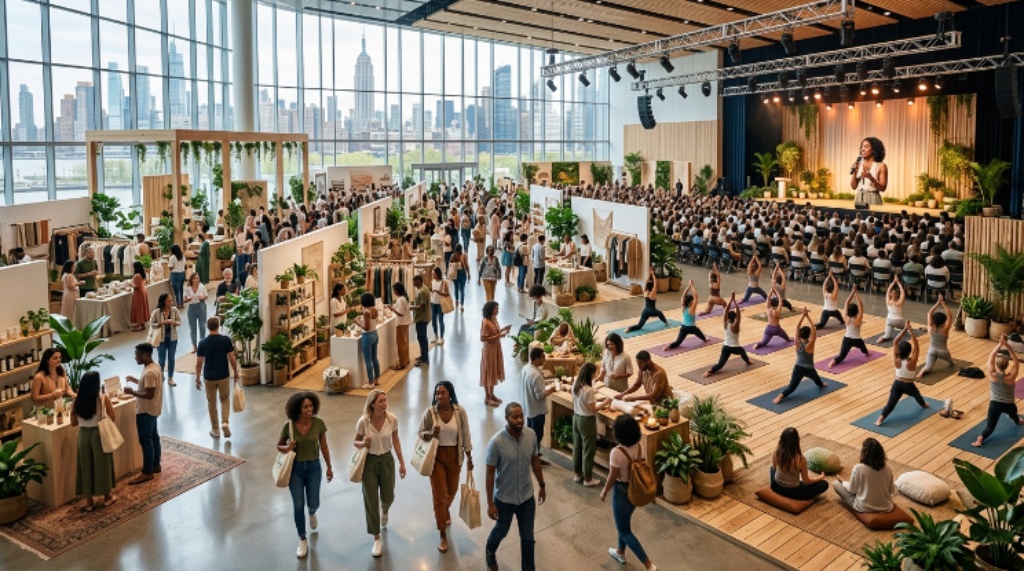 NEWLIFE Expo NYC 2026 wellness event with speakers and attendees